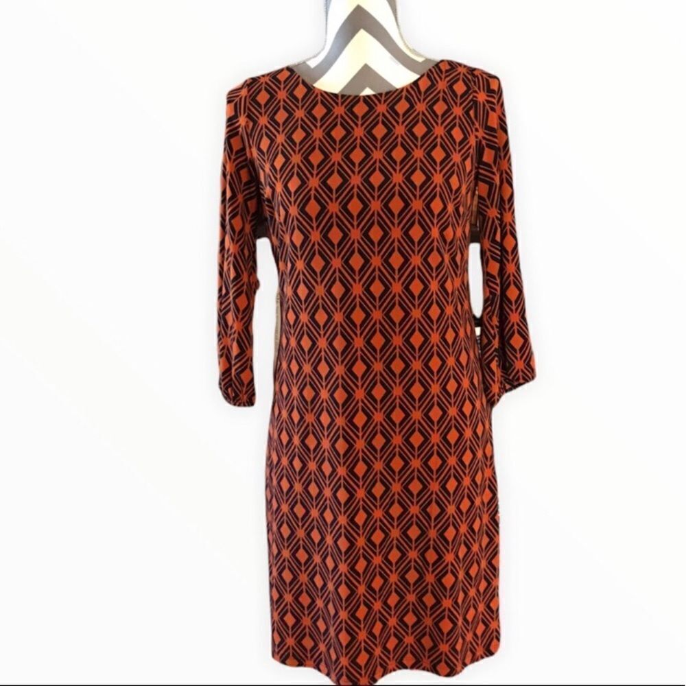 Donna Ricco Size 4 Geometric Design Dress